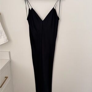 Zara Black Satin Dress